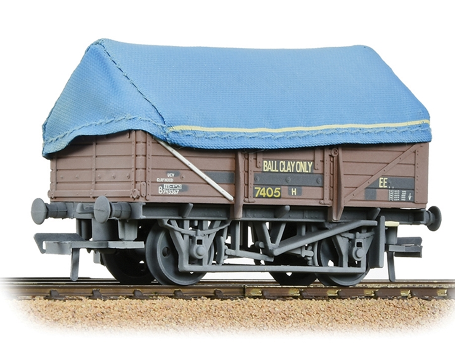 5 Plank China Clay Wagon BR Bauxite (TOPS) With Hood