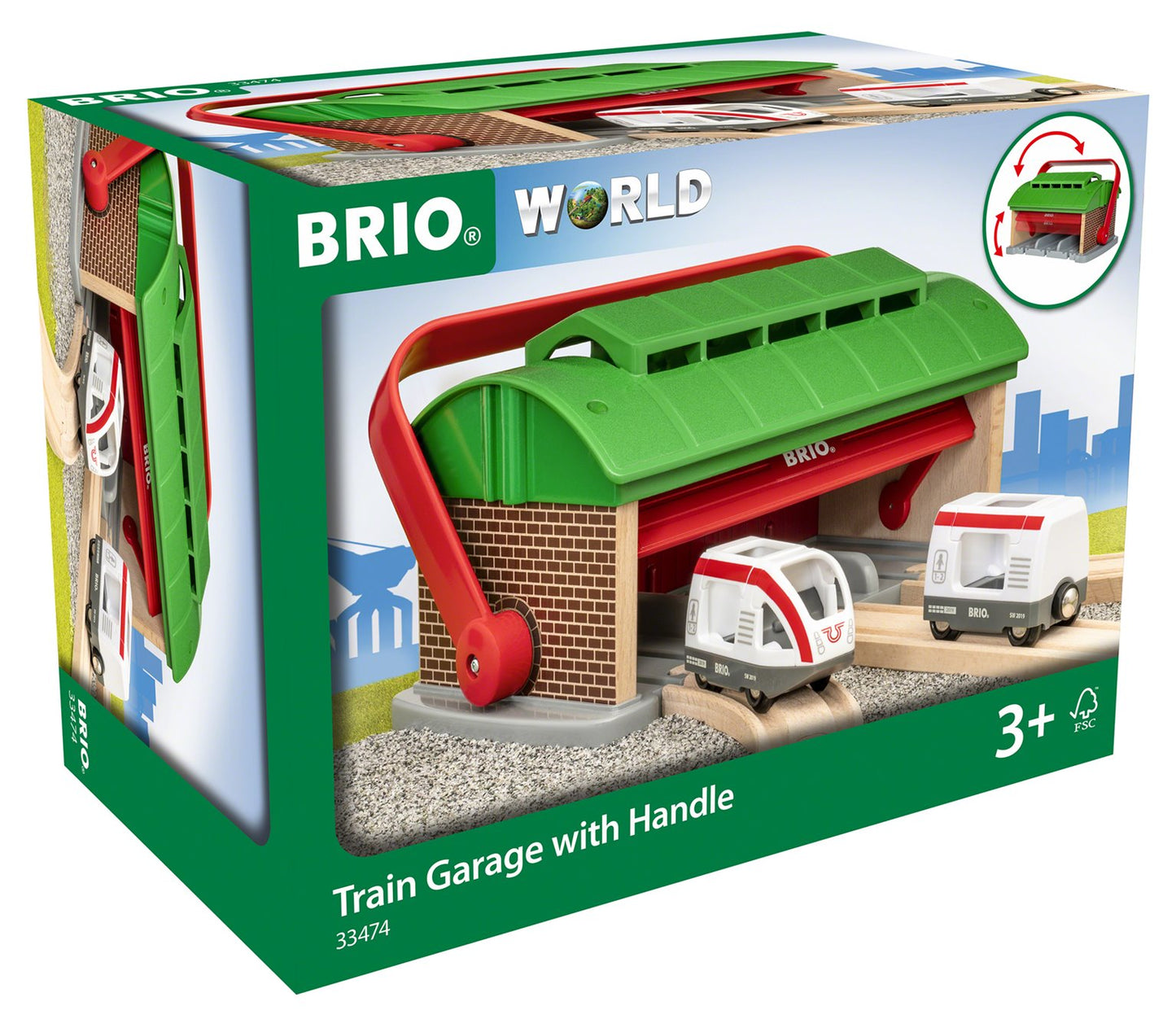 BRIO World - Train Garage with Handle