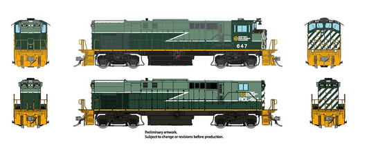 HO M420 + M420B: BCR – Green Lightning Stripe Scheme: #642 + #686 Diesel Locomotive