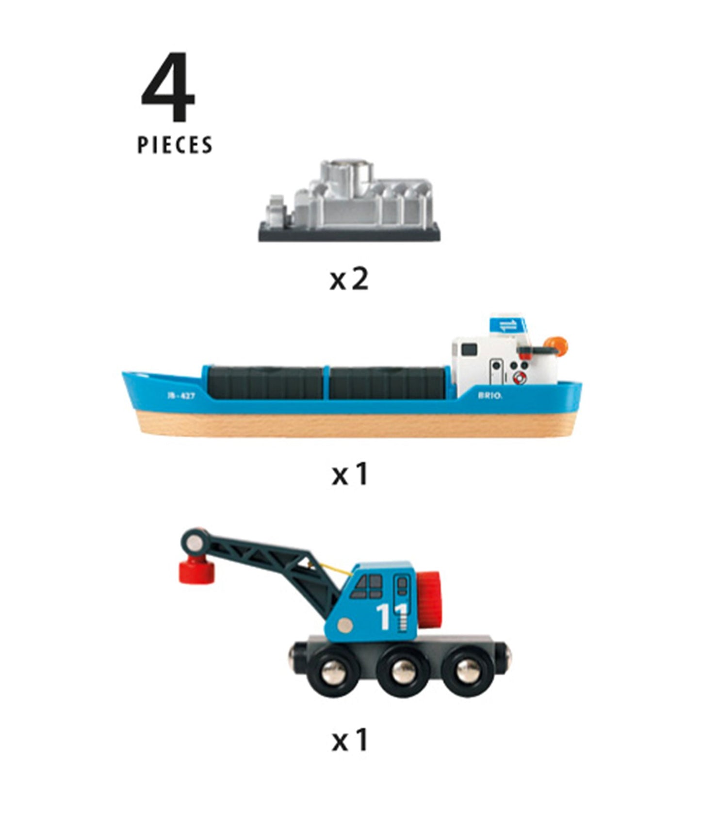 BRIO WORLD - Freight Ship and Crane