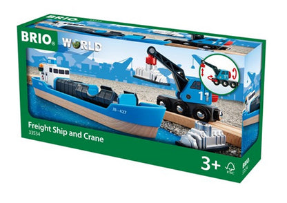 BRIO WORLD - Freight Ship and Crane