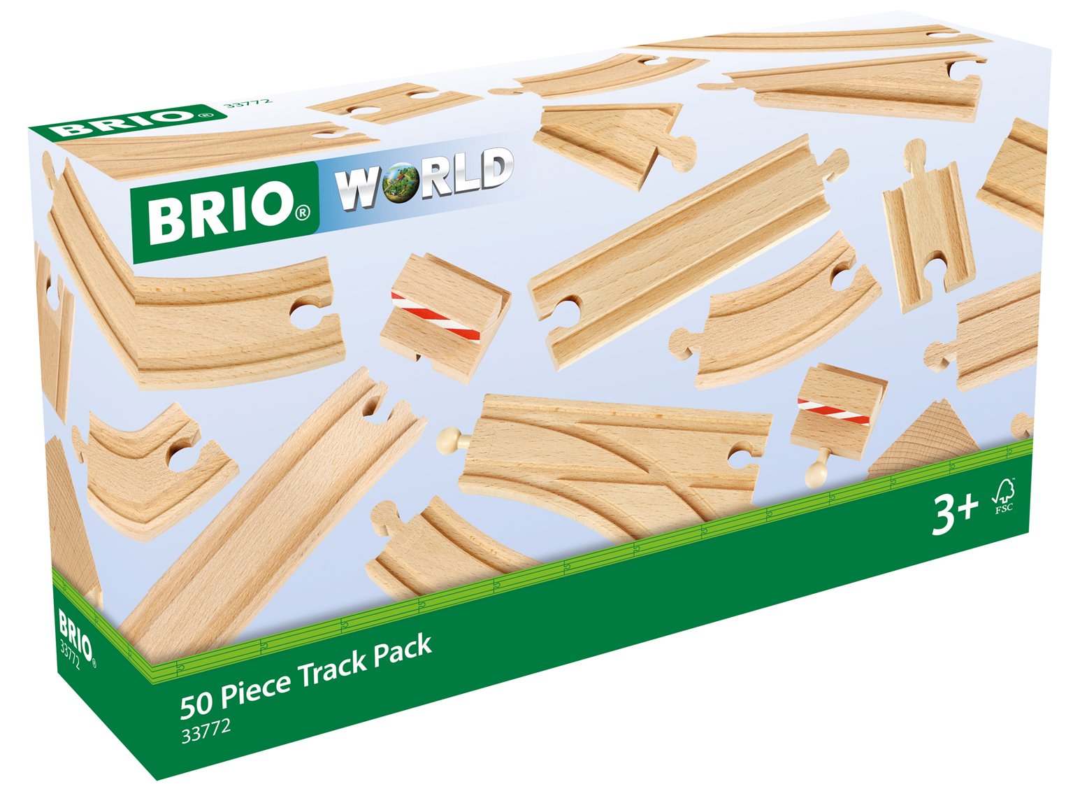 BRIO World Railway Track - 50pc Set