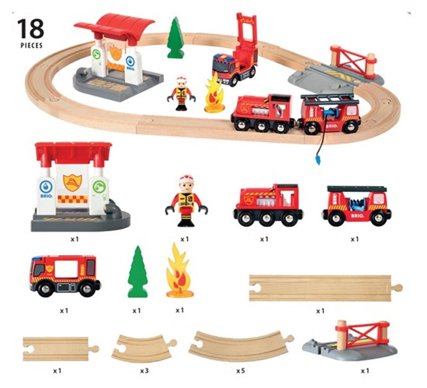 BRIO WORLD - Rescue Fire Fighter Set