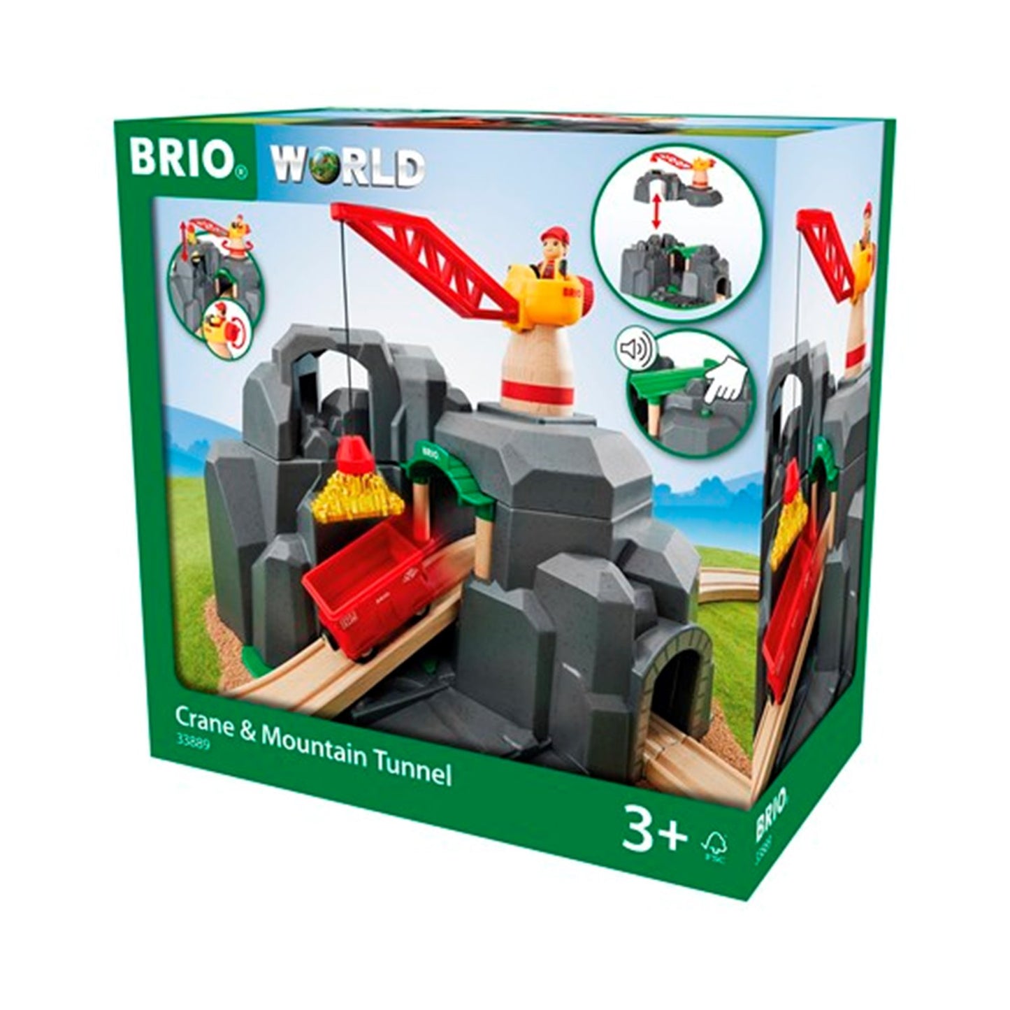 BRIO WORLD - Crane & Mountain Tunnel