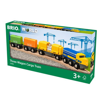 BRIO WORLD - Three-Wagon Cargo Train