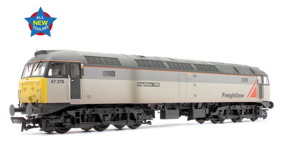 Class 47/3 47376 'Freightliner 1995' Freightliner Grey Diesel Locomotive - Weathered