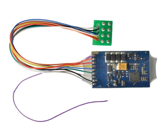 0.9 Amp 4 Function 8 Pin DCC Decoder featuring RailComPlus