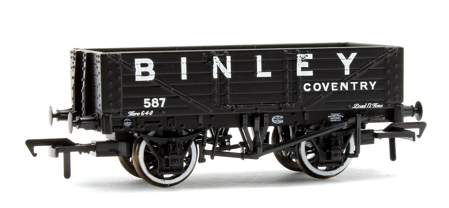 5 Plank Wagon Wooden Floor 'Binley' Black