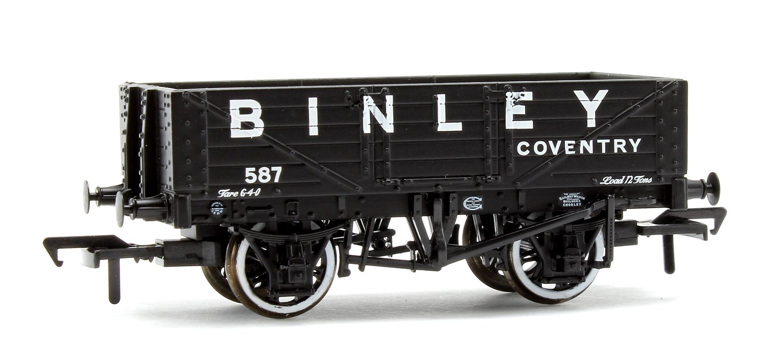 5 Plank Wagon Wooden Floor 'Binley' Black