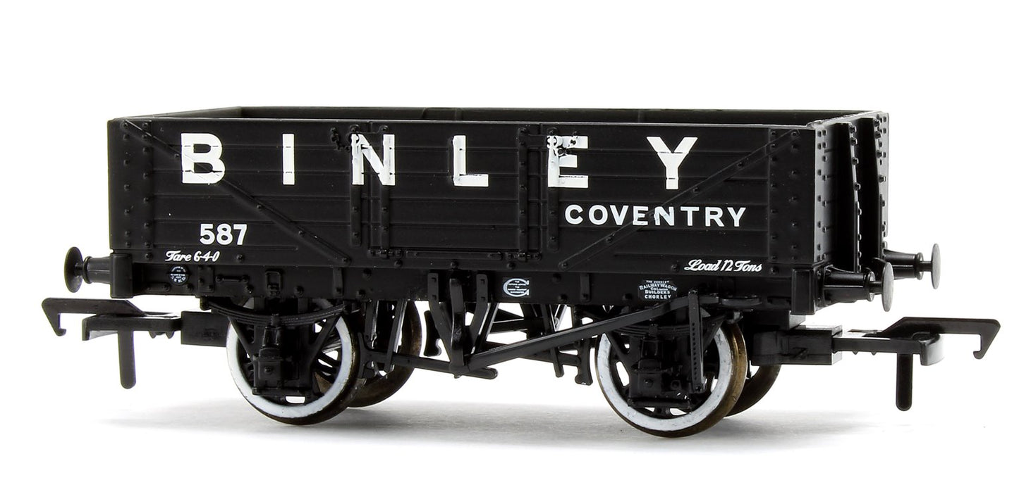 5 Plank Wagon Wooden Floor 'Binley' Black No.587