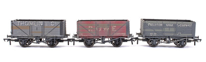 Triple Pack 'Cornish Coal Traders' Plank Wagons Weathered