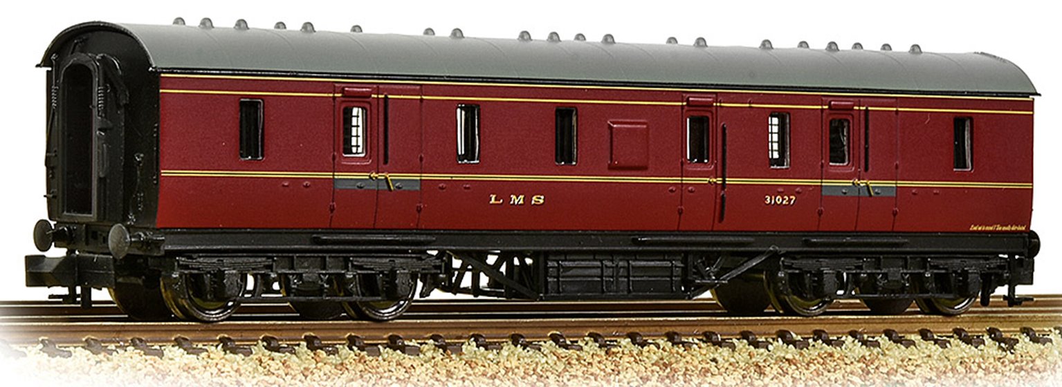 LMS Stanier 50ft Full Brake LMS Crimson Lake