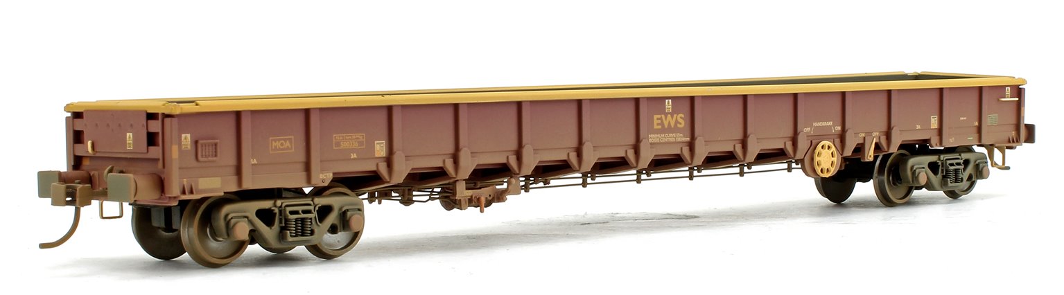 EWS, MOA Low-Sided Bogie Box Wagon with Buffers (Weathered)