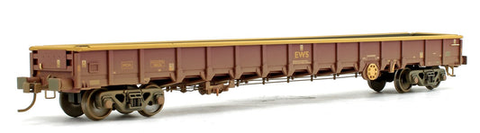 EWS, MOA Low-Sided Bogie Box Wagon with Buffers (Weathered)