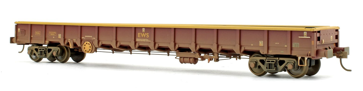 EWS, MOA Low-Sided Bogie Box Wagon with Buffers 500336 - Weathered