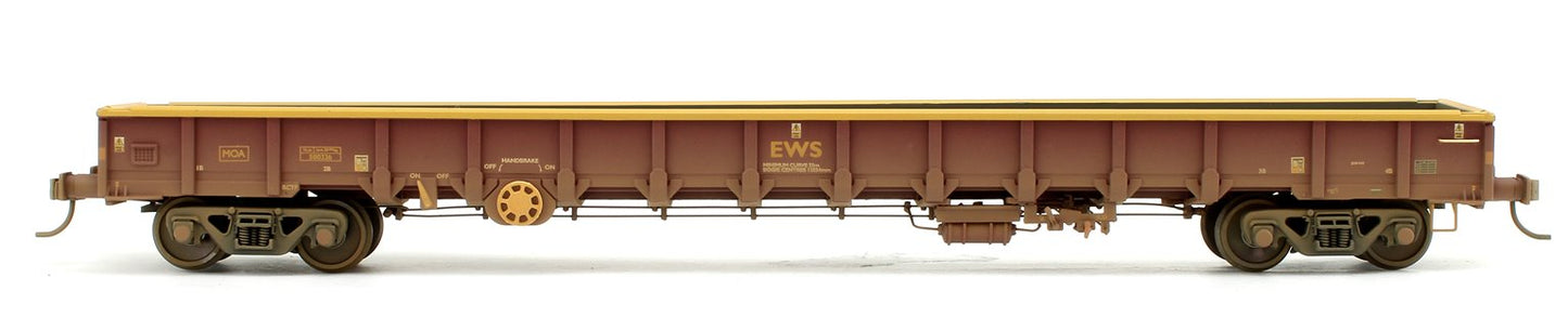 EWS, MOA Low-Sided Bogie Box Wagon with Buffers 500336 - Weathered