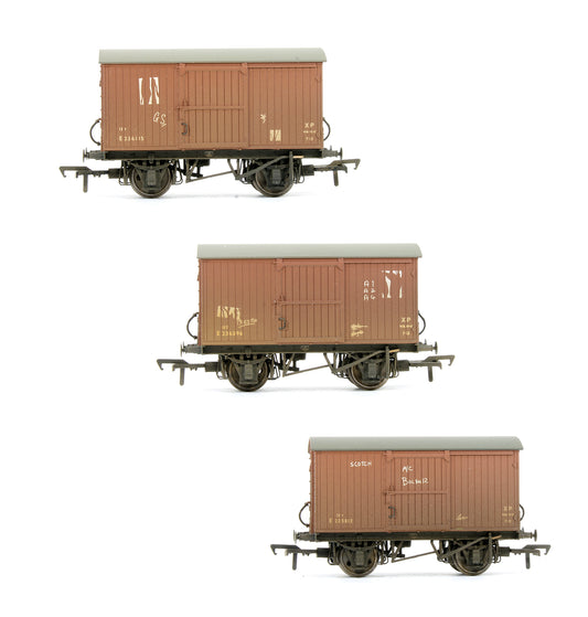 Pre-Owned Set Of 3 Eastern Ventilated Vans BR Bauxite (Weathered)