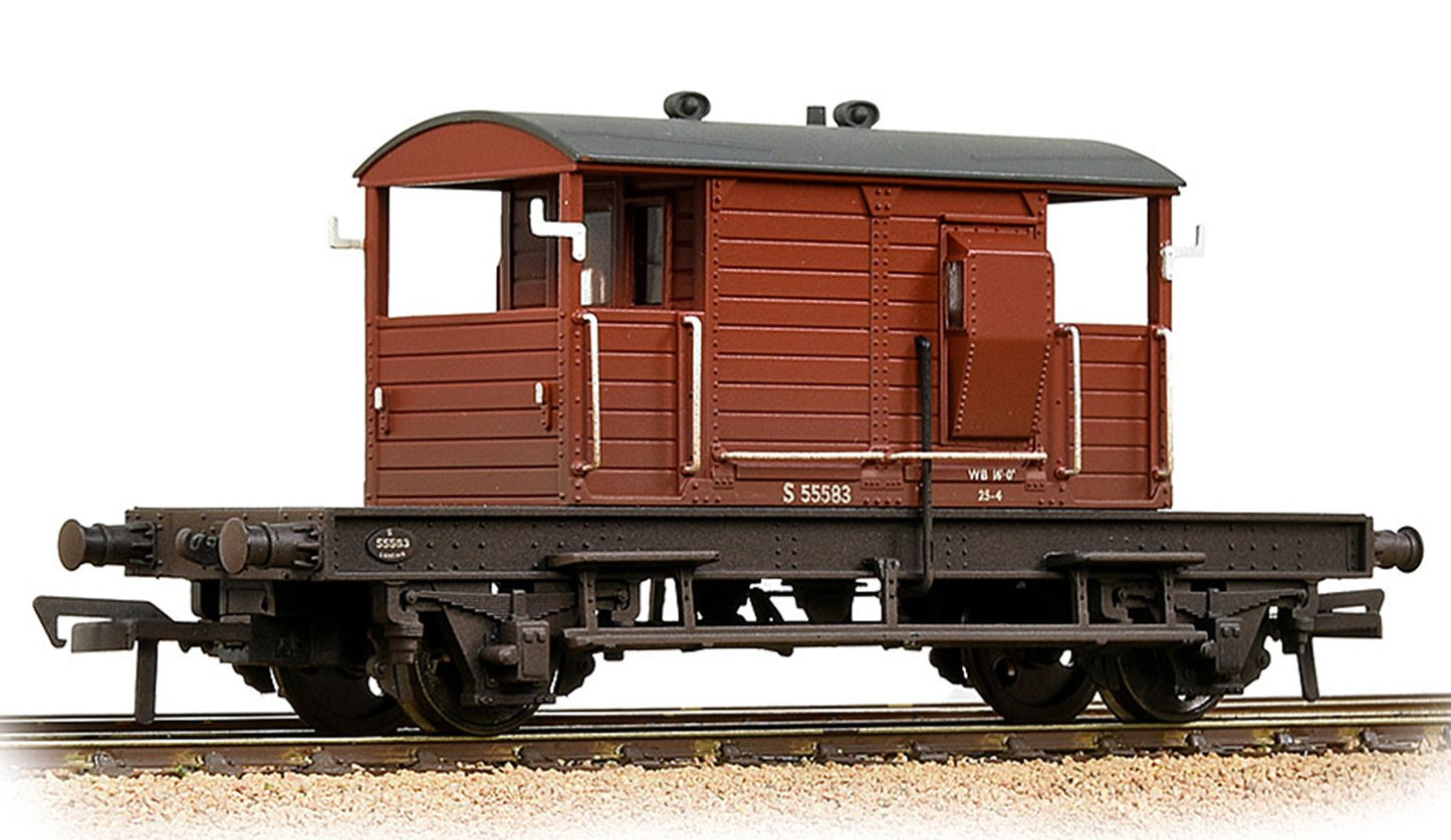 SR 25T 'Pill Box' Brake Van Right-Hand Duckets BR Bauxite (Early) - Weathered