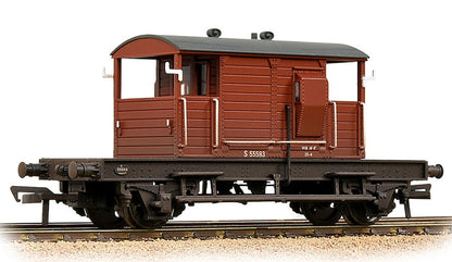 SR 25T 'Pill Box' Brake Van Right-Hand Duckets BR Bauxite (Early) - Weathered