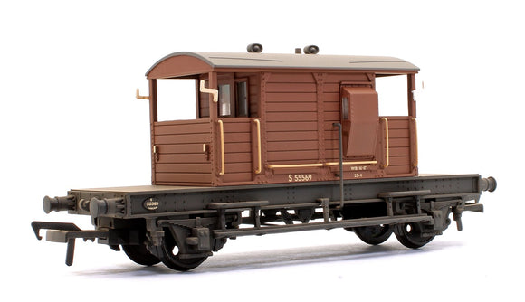 SR 25T 'Pill Box' Brake Van Right-Hand Duckets BR Bauxite (Early) - Weathered