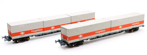 FGA BR Freightliner Outer Container Flats(x2) ISO Containers