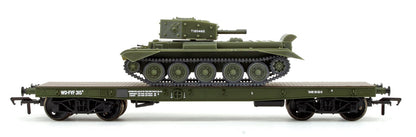 WD 50T 'Warflat' Bogie Wagon WD-FVF-315 Khaki Green With Cromwell MKIV Tank