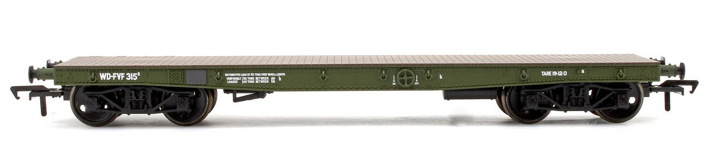 WD 50T 'Warflat' Bogie Wagon WD-FVF-315 Khaki Green With Cromwell MKIV Tank