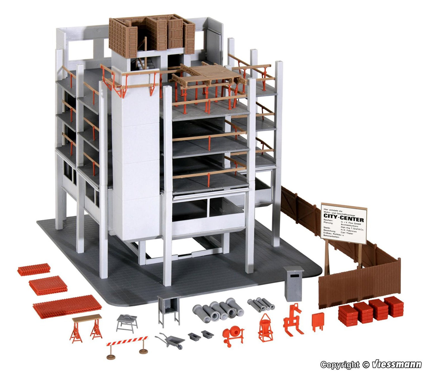 KIBRI 38537 BUILDING SHELL WITH BUILDING BLOCK