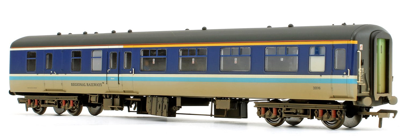 BR MK2A BFK Brake First Corridor BR Regional Railways Coach 35516 (with fitted passengers) - Weathered