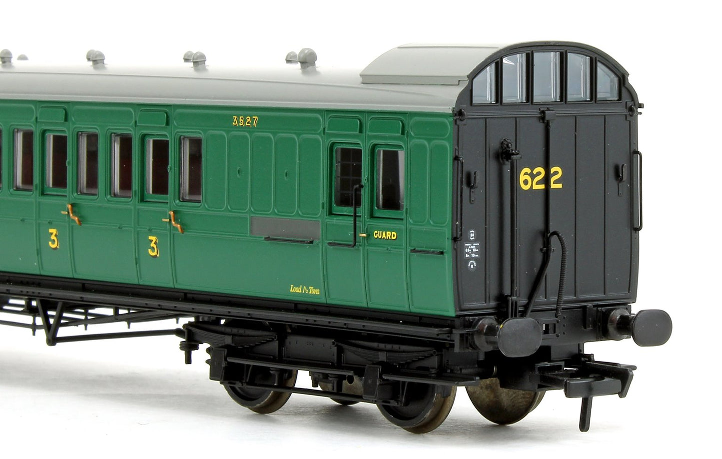 SE&CR 60ft Birdcage Brake Third Lavatory SR Malachite Green 3527