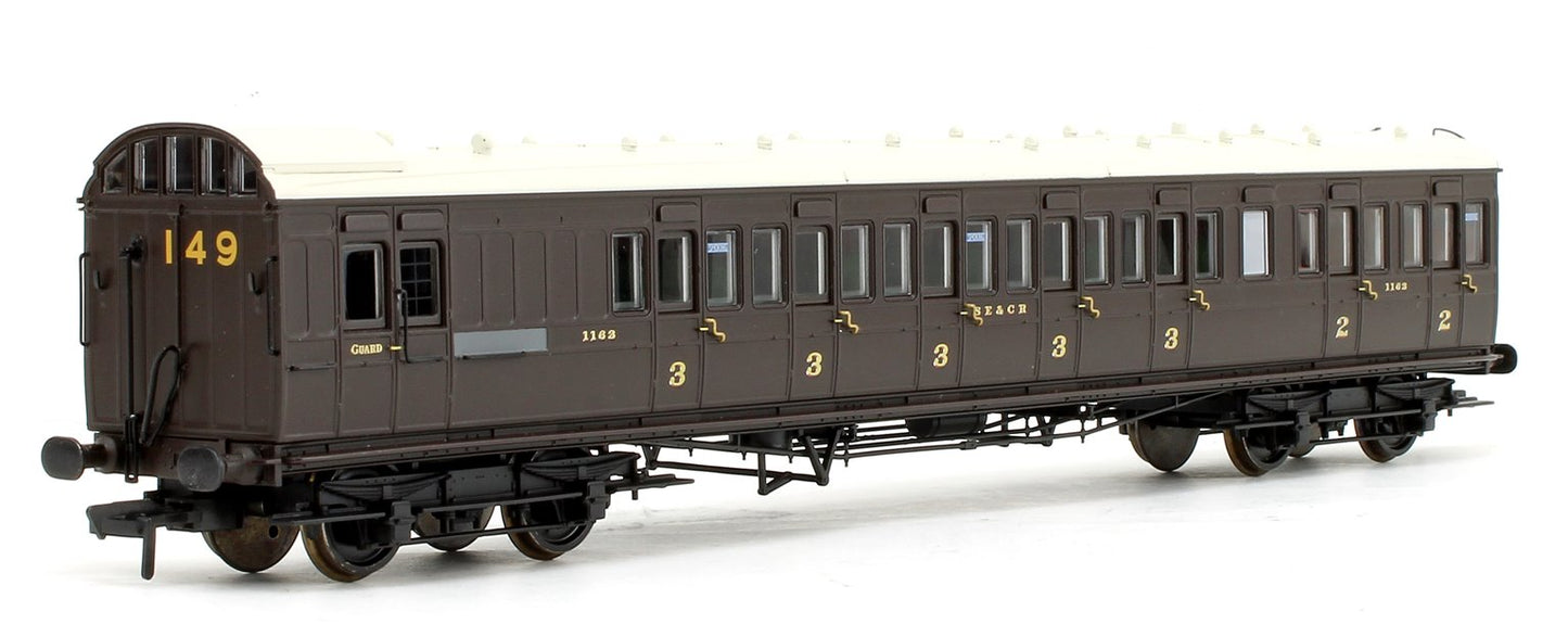 SE&CR 60ft Birdcage Brake Composite Lavatory SE&CR Wellington Brown