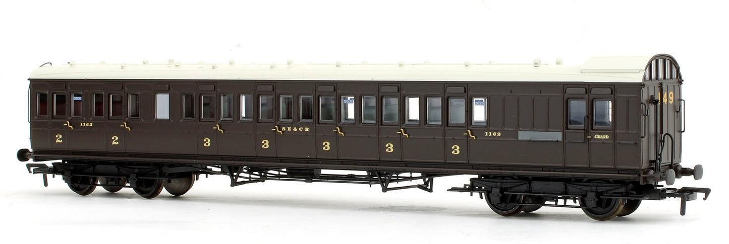 SE&CR 60ft Birdcage Brake Composite Lavatory SE&CR Wellington Brown 1162