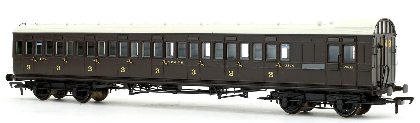 SE&CR 60ft Birdcage Brake Third SE&CR Wellington Brown 1170