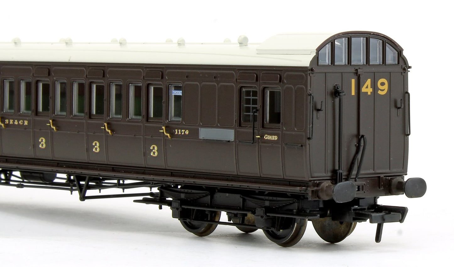 SE&CR 60ft Birdcage Brake Third SE&CR Wellington Brown 1170