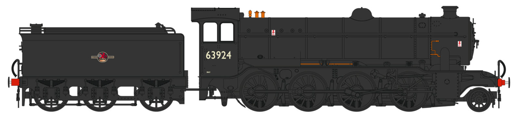 Heljan Class O2/4 'Tango' 2-8-0 63924 in BR black with early emblem ...