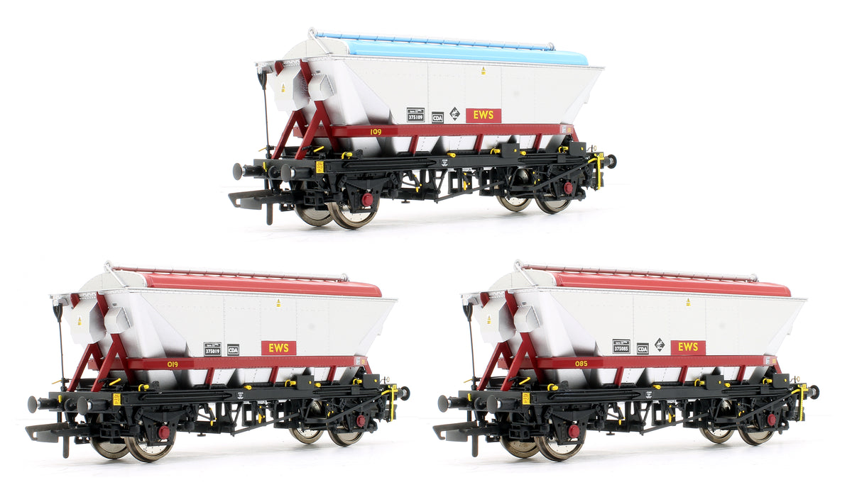 Pre-Owned Set of 3 CDA China Clay Wagons - EWS Livery - Pack 2