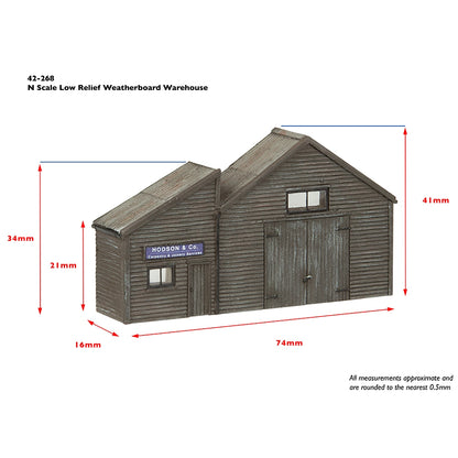 Low Relief Weather Boarded Warehouse