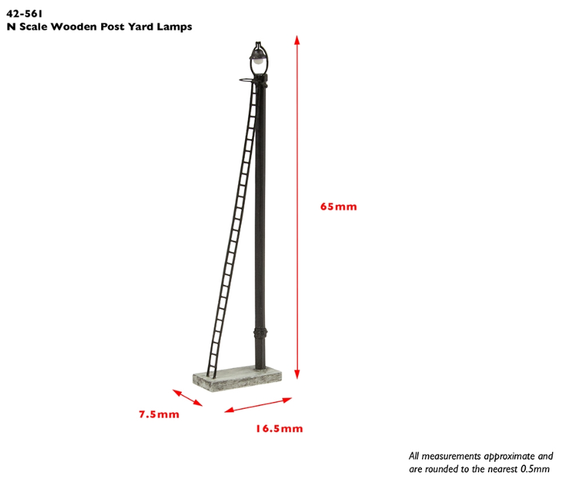 Wooden Post Yard Lamps (x2)