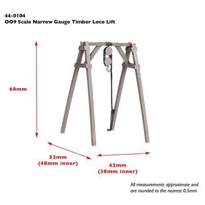 Narrow Gauge timber loco lift