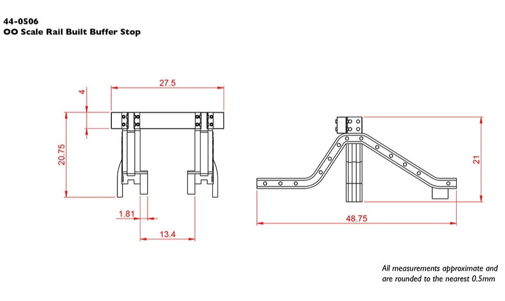 Rail Built Buffer Stops (x2)