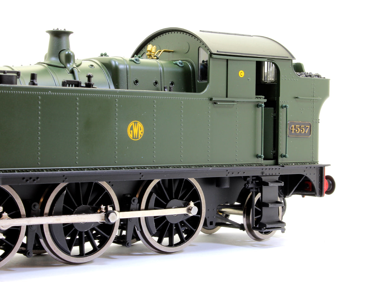 Class 45xx 'Small Prairie' 2-6-2T 4557 in GWR green with shirtbutton emblem