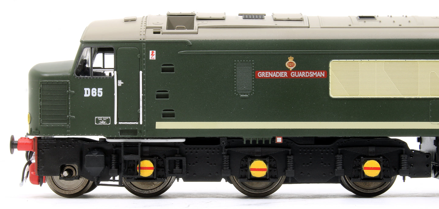 Pre-Owned Class 45/1 'Grenadier Guardsman' D65 BR Green with Small Yellow Panels Diesel Locomotive