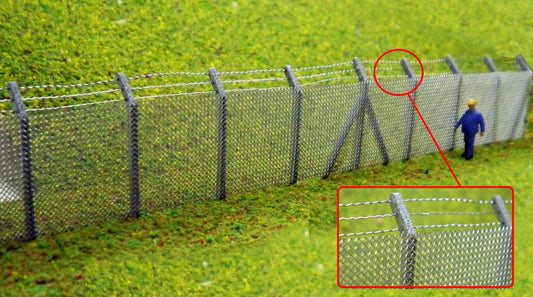 OOF8 Security Fencing Kit, 9ft high with 3 strand barbed wire top (x 480 mm)