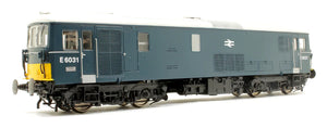 Class 73 JB Early Blue Small Yellow Panels & Double Arrow Logo E6031 - DCC Fitted