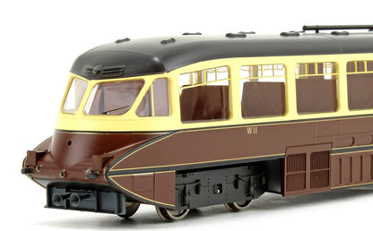 Streamlined Railcar BR Lined Chocolate/Cream Diesel Locomotive No.W11 - DCC Fitted