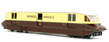 Pre-Owned Streamlined Railcar Express Parcels Choc/Cream Diesel Locomotive No.17 - DCC Fitted
