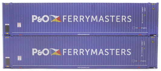 45ft Hi-Cube Container Set (2) P&O Ferry 0084602/0080377 - Weathered