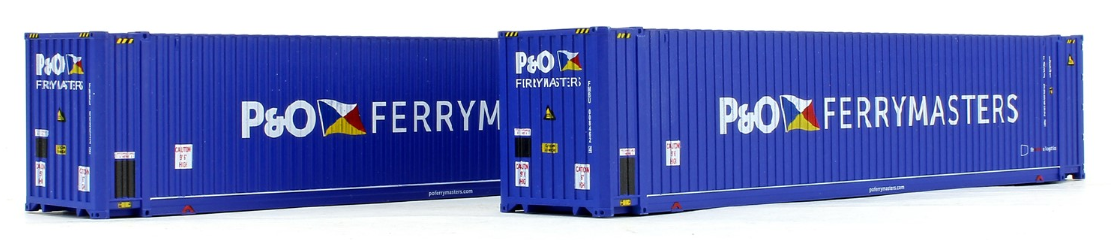 Pack of 2 45 Ft Containers Hi Cube P & O Ferry 008462 / 008032