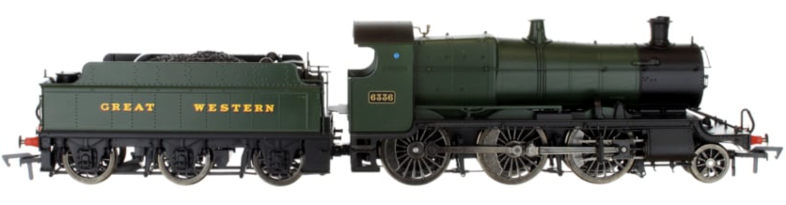 GWR Mogul 2-6-0 Locomotive #6336 in Green, lettered "Great Western" - DCC Sound Fitted