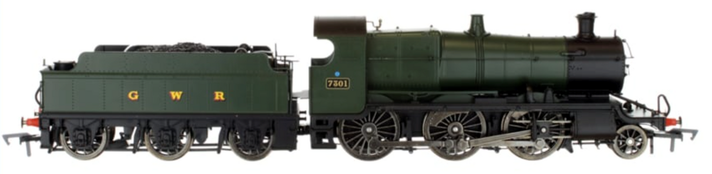 GWR Mogul 2-6-0 Locomotive Green with GWR & BR Smoke Box Number Plate #7301